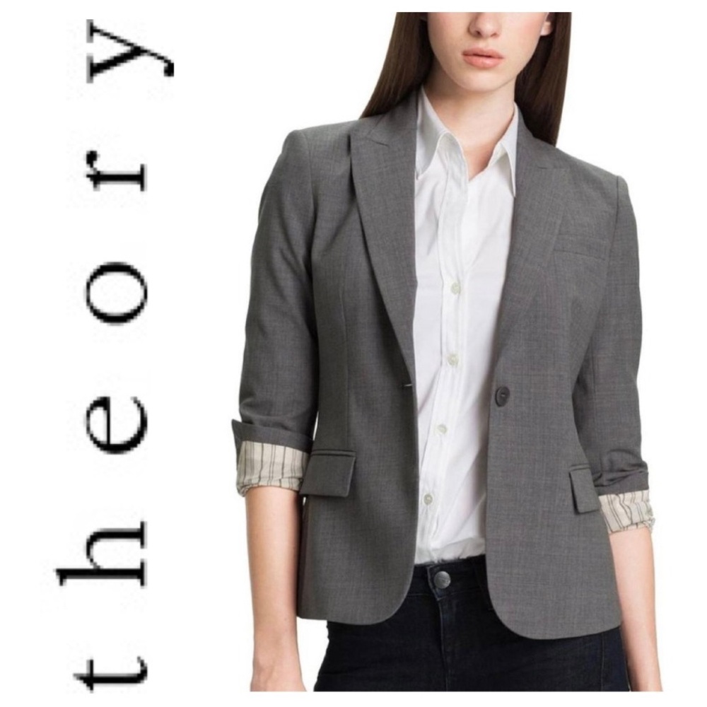 Theory Women's Gray Blazer